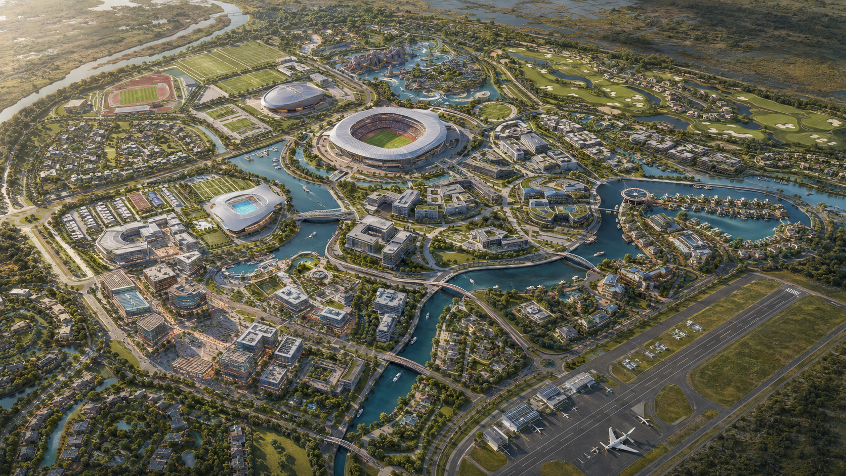 Maun Sports City masterplan command visual
